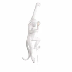 Monkey Lamp - Hanging White By Seletti (Left)