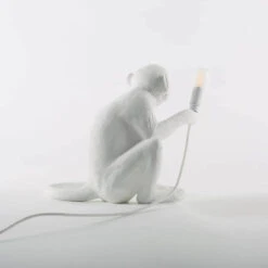 Monkey Lamp - Sitting White By Seletti -Furniture Shop Monkey 20Lamp 20 20Sitting 20White 20By 20Seletti.04