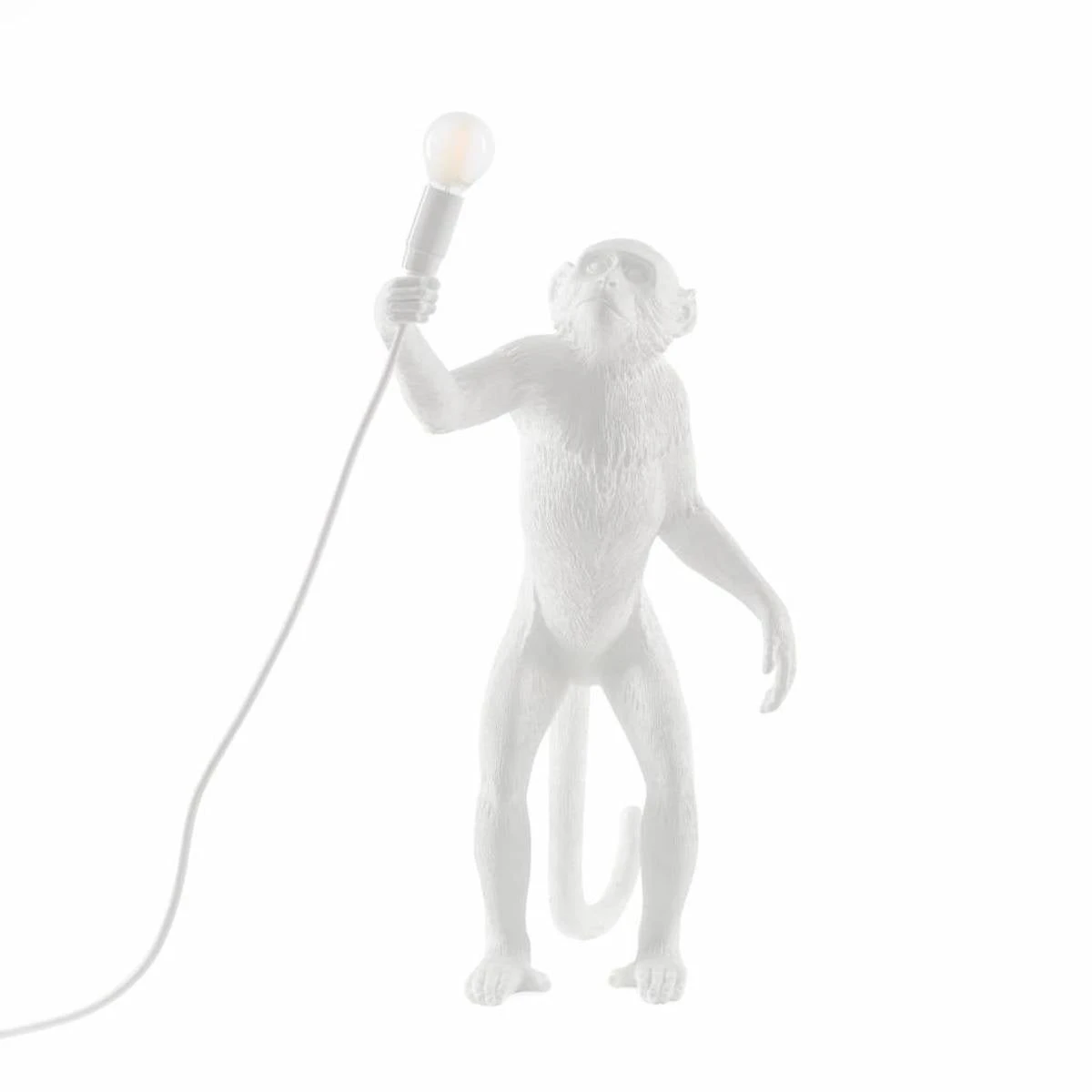 Monkey Lamp - Standing White By Seletti 1 Monkey Lamp - Standing White By Seletti
