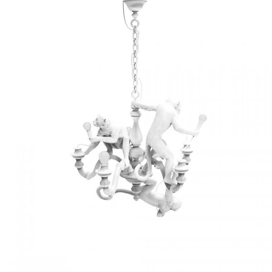 Monkey Lamp - Chandelier White By Seletti 3 Monkey Lamp - Chandelier White By Seletti - Image 3