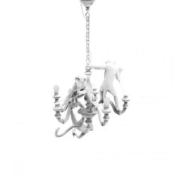 Monkey Lamp - Chandelier White By Seletti 9 Monkey Lamp - Chandelier White By Seletti -Furniture Shop Monkey chandelier bianco spento 4 1