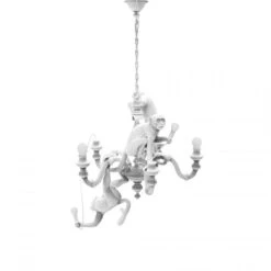 Monkey Lamp - Chandelier White By Seletti 10 Monkey Lamp - Chandelier White By Seletti -Furniture Shop Monkey chandelier bianco spento 5 1