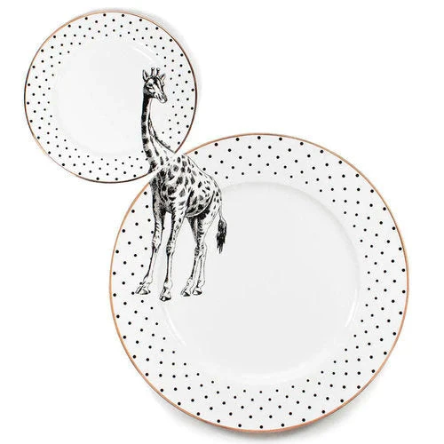 Monochrome Plate Set - Giraffe 1 Monochrome Plate Set - Giraffe