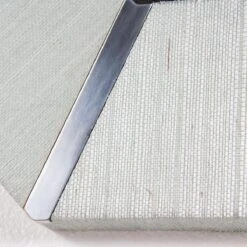 Montreal Mirror In Caroline Grasscloth - Chrome -Furniture Shop Montreal 20Mirror 20in 20Caroline 20Grasscloth 20 20Chrome.03