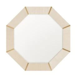 Montreal Mirror In Henry Grasscloth - Brass