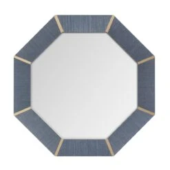 Montreal Mirror In Norris Grasscloth - Brass