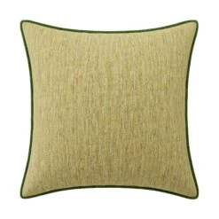 Custom Pillow - Nicola Lime Woven -Furniture Shop NicolaLimeWovenwithPierreMossWovenPiping.01