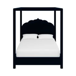 Custom Novi Canopy Bed -Furniture Shop NoviCanopyBedinAdelaNavyVelvet.01 d3d8993d e8c8 40d8 95a8 4f4909a5294d