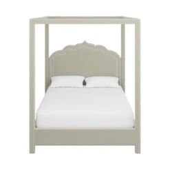 Custom Novi Canopy Bed -Furniture Shop NoviCanopyBedinDaliIvoryVelvet.01 01628a32 db38 4d97 987b e52f43793f06