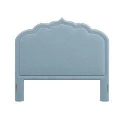Custom Novi Headboard -Furniture Shop NoviHeadboardinClarioIceVelvet.01
