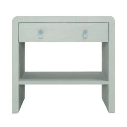 Old Flame Bedside Chest -Furniture Shop OldFlameBedsideChest BlueLeatherHardware.01