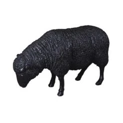 Black Resin Indoor Outdoor Sheep