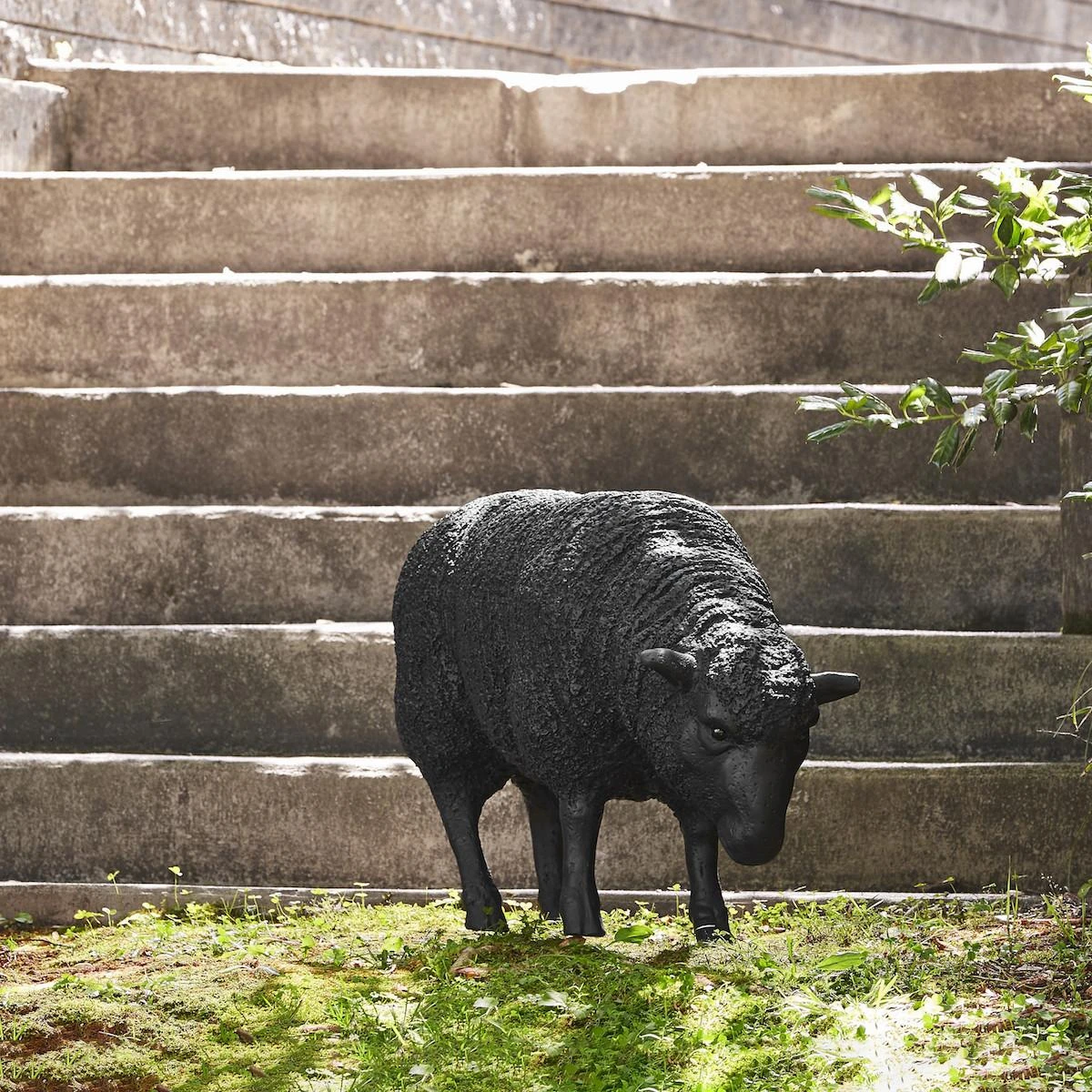 Black Resin Indoor Outdoor Sheep 2 Black Resin Indoor Outdoor Sheep - Image 2