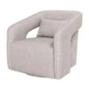 Palmer Swivel Chair In Grey Tweed
