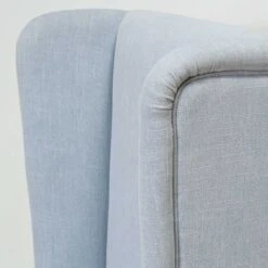 Percy Swivel Chair In Light Blue Linen -Furniture Shop PercySwivelChairinLightBlueLinen.06