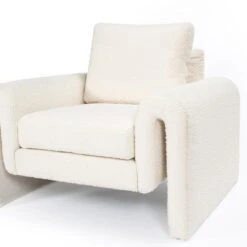 Promenade Chair In Ivory Boucle -Furniture Shop Promenade 20Chair.03