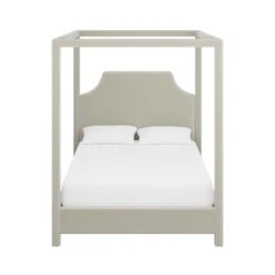 Custom Provence Canopy Bed -Furniture Shop ProvenceCanopyBedinDaliIvoryVelvet.01