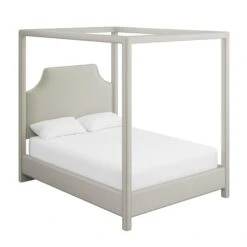 Custom Provence Canopy Bed -Furniture Shop ProvenceCanopyBedinDaliIvoryVelvet.02