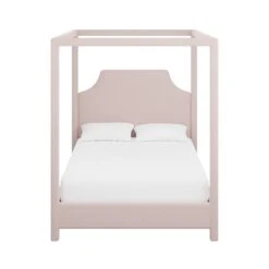 Custom Provence Canopy Bed -Furniture Shop ProvenceCanopyBedinFrancisBlushWoven.01