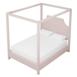 Custom Provence Canopy Bed -Furniture Shop ProvenceCanopyBedinFrancisBlushWoven.03