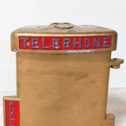 Gold Painted Telephone Case -Furniture Shop RT 100 SP23GoldPaintedTelephoneCase.05
