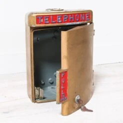 Gold Painted Telephone Case -Furniture Shop RT 100 SP23GoldPaintedTelephoneCase.07