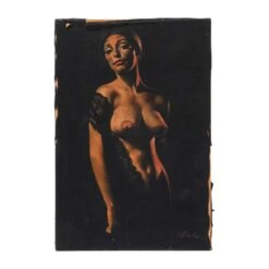 Sultry Boudoir Portrait With Black Background