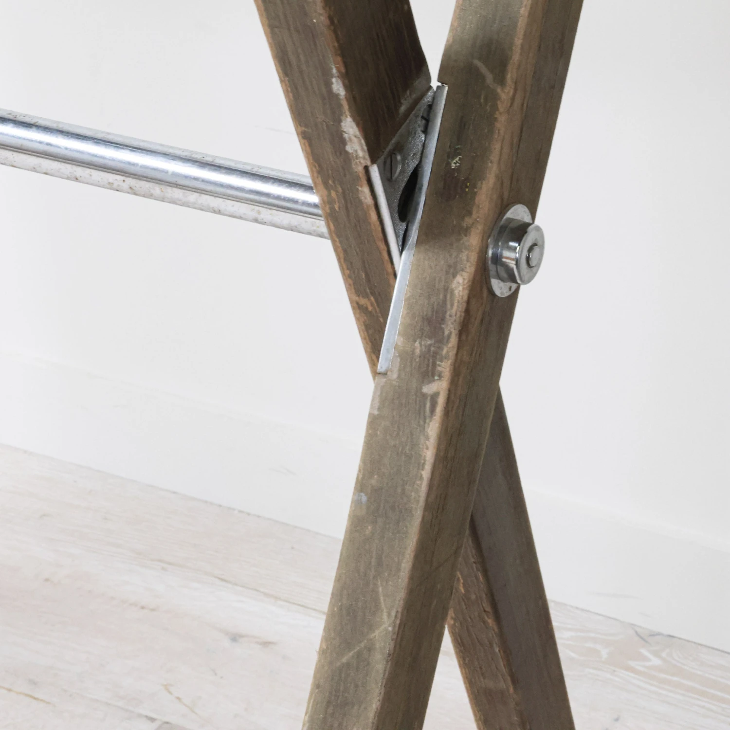 Wood Crossed Clothing Rack 6 Wood Crossed Clothing Rack - Image 6