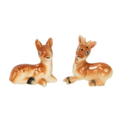 Vintage Mini Doe & Deer Salt And Pepper Shakers