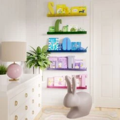 Rainbow Acrylic Bookshelf - Yellow -Furniture Shop Rainbow Acrylic Bookshelf 36 in Blue.04 f3508e6e 70e4 453f a0cf 3868800c90c0