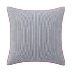 Custom Pillow - Ralph Navy Pinstripe -Furniture Shop RalphNavyPinstripewithMoniqueBabyPinkVelvetPiping.01