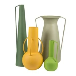 Roman Vases In Green - Set Of 4