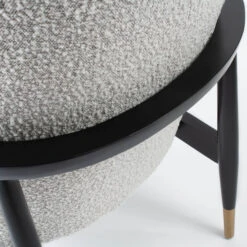 Santarelli Lounge Chair In Grey Boucle -Furniture Shop SantarelliLoungeChairinGreyBoucle.04
