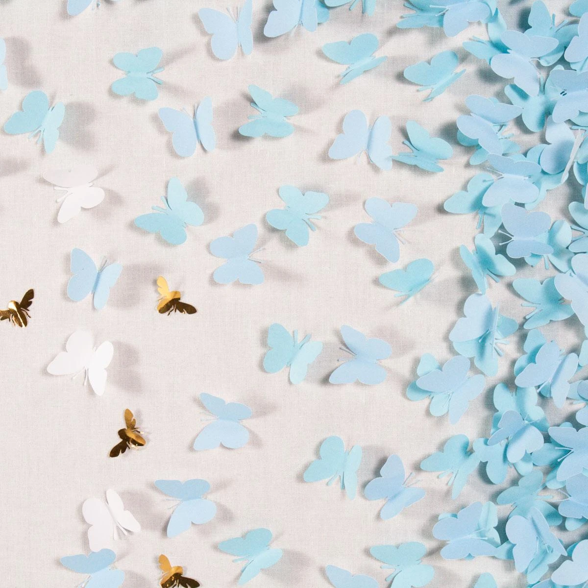 Scattered Butterflies Large - Light Blue 2 Scattered Butterflies Large - Light Blue - Image 2