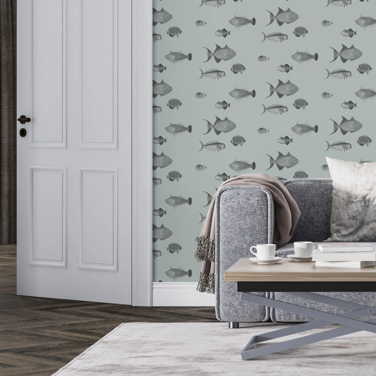 School's Out Wallpaper - Moss 2 School's Out Wallpaper - Moss - Image 2