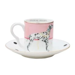 Set Of 2 Espresso Cup & Saucers - Dog/Zebra 7 Set Of 2 Espresso Cup & Saucers - Dog/Zebra -Furniture Shop Setof2EspressoCup Saucers Dog Zebra.03
