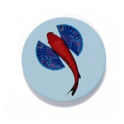 Set Of 4 Fishkoi Ceramic Coasters
