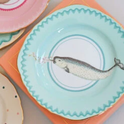 Set Of 4 Pretty Pastel Animal Cake Plates -Furniture Shop Setof4PrettyPastelAnimalCakePlates.03