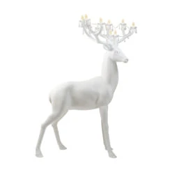 Sherwood Deer Lamp - White