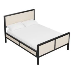 Custom Sibley Bed -Furniture Shop SibleyBedinBlackLacquer.HenryGrasscloth.03 f8656ae4 92da 4b09 9c96 4e51f3695305