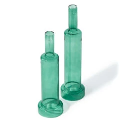Skyscraper Green Candle Holder - Set Of 2