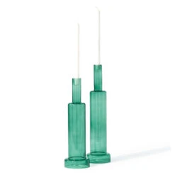 Skyscraper Green Candle Holder - Set Of 2 -Furniture Shop SkyscraperGreenCandleHolder Setof2.03