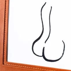 Small Leather Lady Art Print - Pose 2 -Furniture Shop SmallLeatherLadyArtPrint Pose2.03