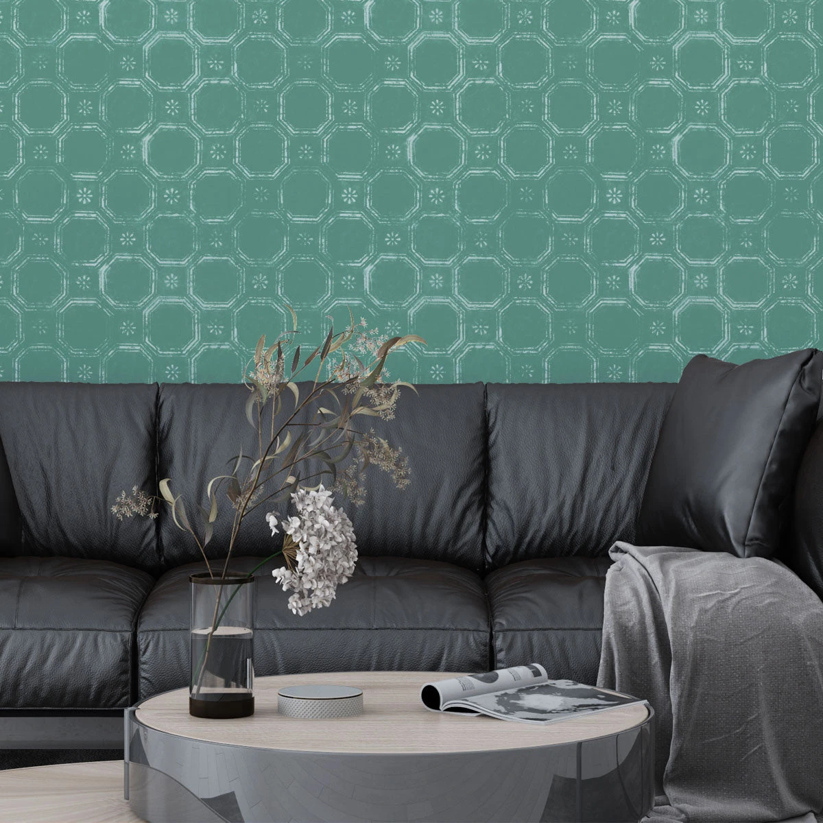 Sorrento Wallpaper - Jade 2 Sorrento Wallpaper - Jade - Image 2