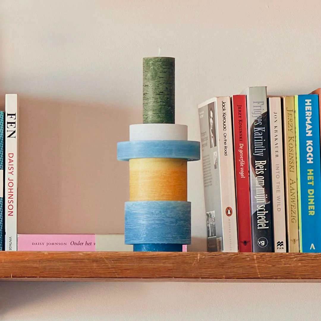 Stan Editions Candle - Stack 03 - Yellow/Blue 3 Stan Editions Candle - Stack 03 - Yellow/Blue - Image 3