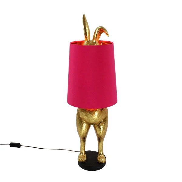 Table Lamp - Hiding Bunny In Pink 1 Table Lamp - Hiding Bunny In Pink