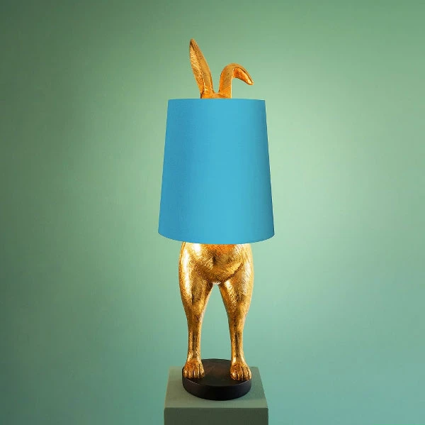 Table Lamp - Hiding Bunny In Turquoise 2 Table Lamp - Hiding Bunny In Turquoise - Image 2