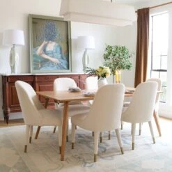 Tavish Dining Chair In Ivory Boucle -Furniture Shop Tavish Dining Chair.04