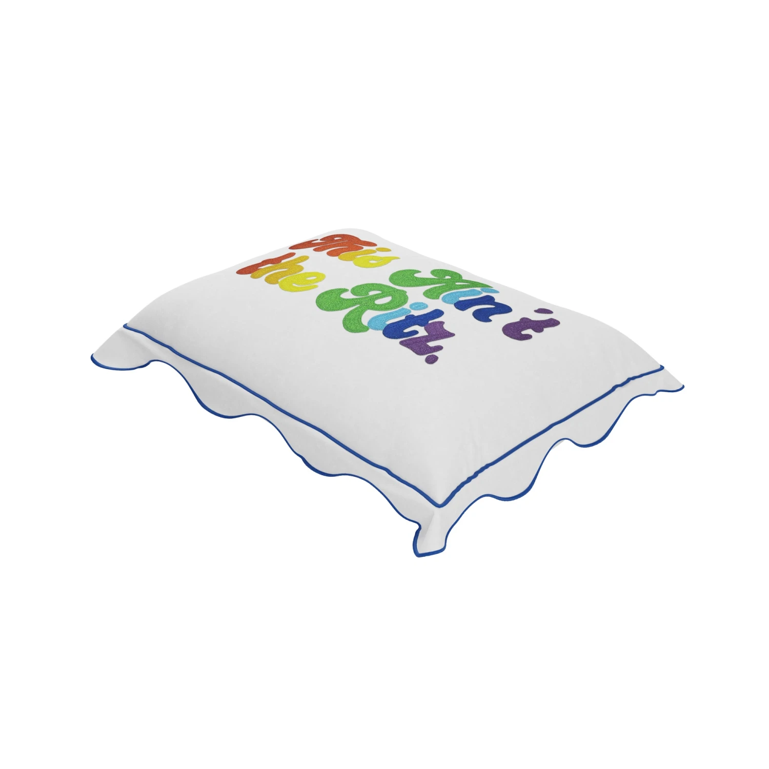 This Ain’t The Ritz Pillow Cover - Rainbow 3 This Ain’t The Ritz Pillow Cover - Rainbow - Image 3