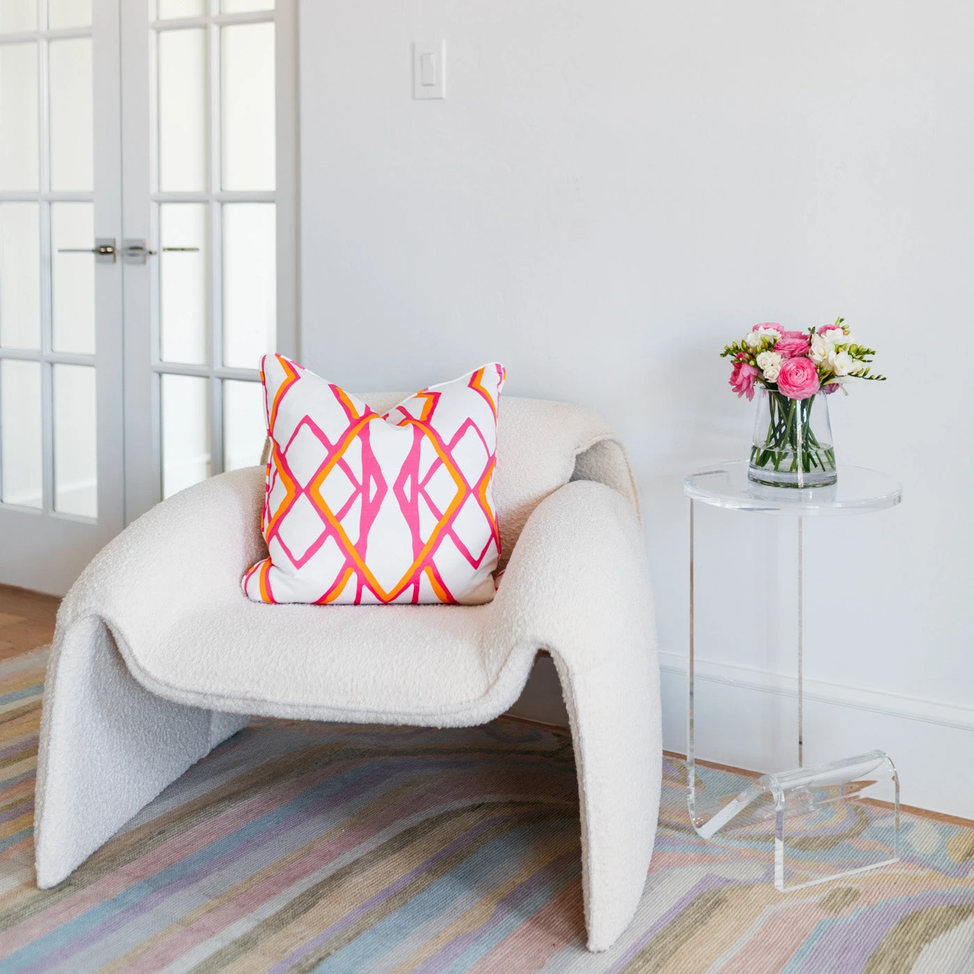 Custom Pillow - Through The Looking Glass Pink 2 Custom Pillow - Through The Looking Glass Pink - Image 2